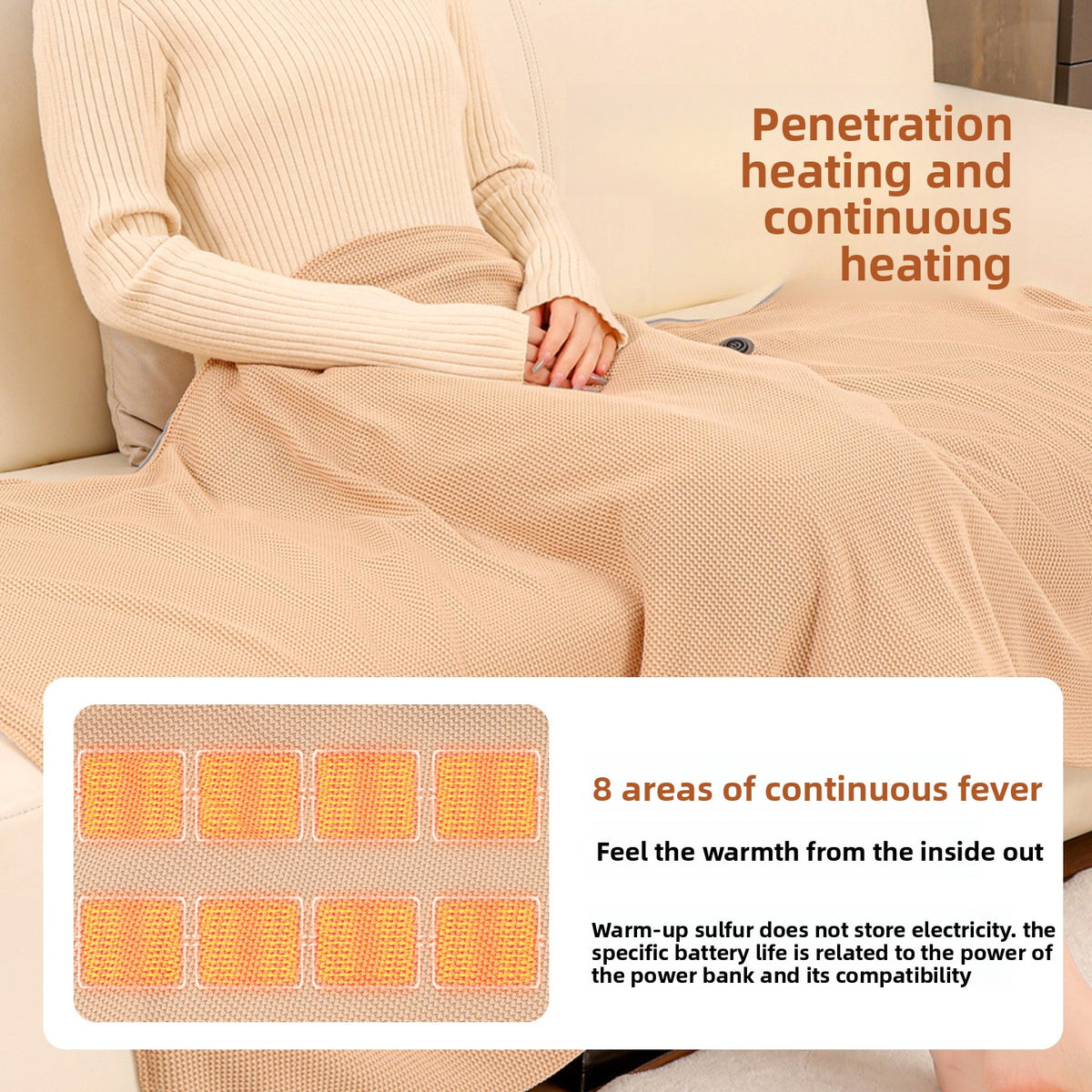 ROTOPES CozyHeat Graphene Heated Blanket