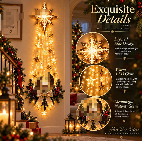 Bethlehem Star Nativity Christmas Wall Light
