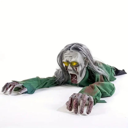 Voice Controlled Hairy Electric Crawling Ghost Decoration