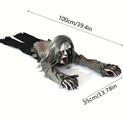 Voice Controlled Hairy Electric Crawling Ghost Decoration
