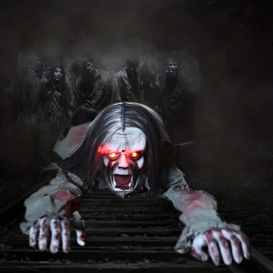 Voice Controlled Hairy Electric Crawling Ghost Decoration