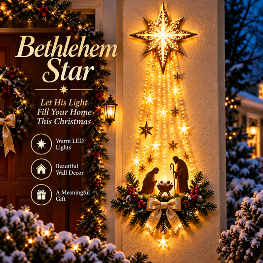 🎄 Bethlehem Star Nativity Christmas Wall Light 🎄